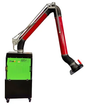 Aspiratore fumi saldatura MFU-HW4R con braccio da 4mt red