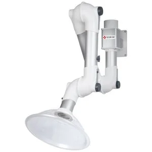 Laboratory suction arm for wall mounting, length 1350mm diam. 100mm