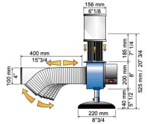 ASPIRATORE ASPIRA FUMI ZD-153 DA BANCO SALDATORE SALDATURA FUMO STAGNO