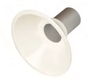 Cappa circolare in alluminio laccato diam. braccio 100mm