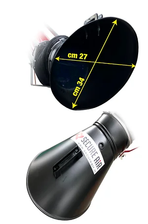 Cappa tronco conica in metallo - diam. 125mm