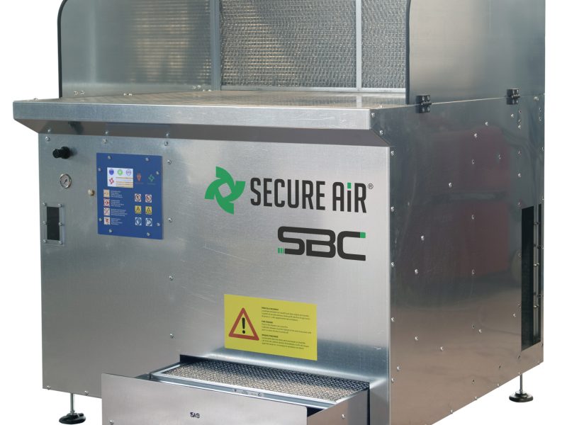 Banco Aspirante SBC con filtri HEPA in officina meccanica