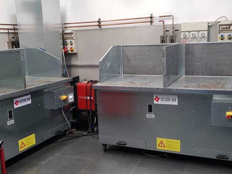 Banco Aspirante SBC con filtri HEPA per sicurezza sul lavoro