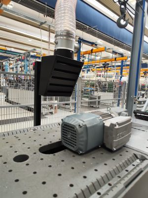 pannello frontale dell’aspiratore SDCA con filtri accessibili